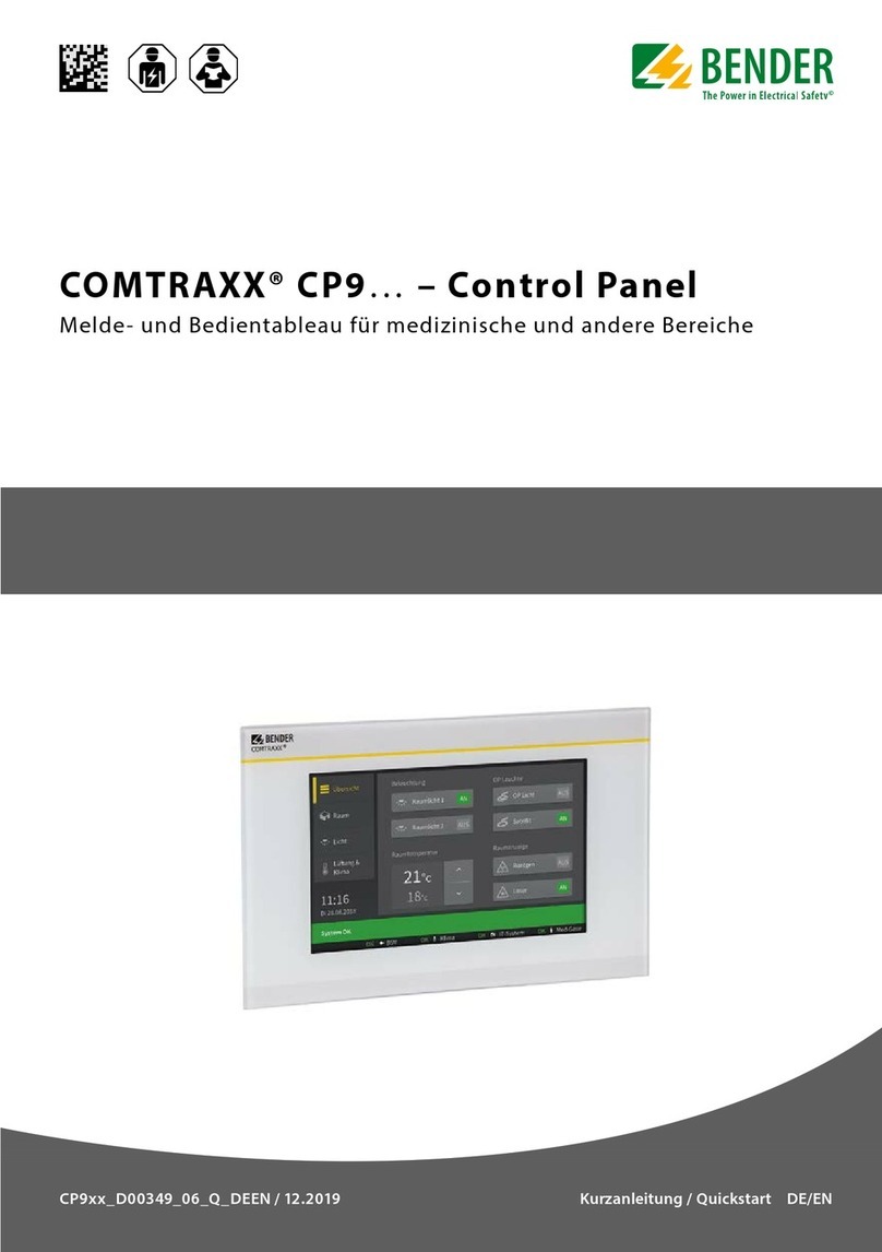 Bender COMTRAXX CP9 Series User manual Bender COMTRAXX CP9 Series User manual