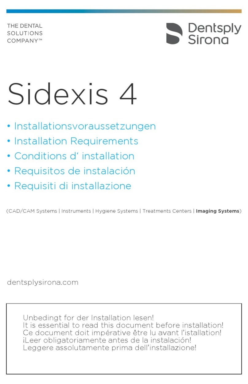 Dentsply Sirona Sidexis 4 Installation requirements