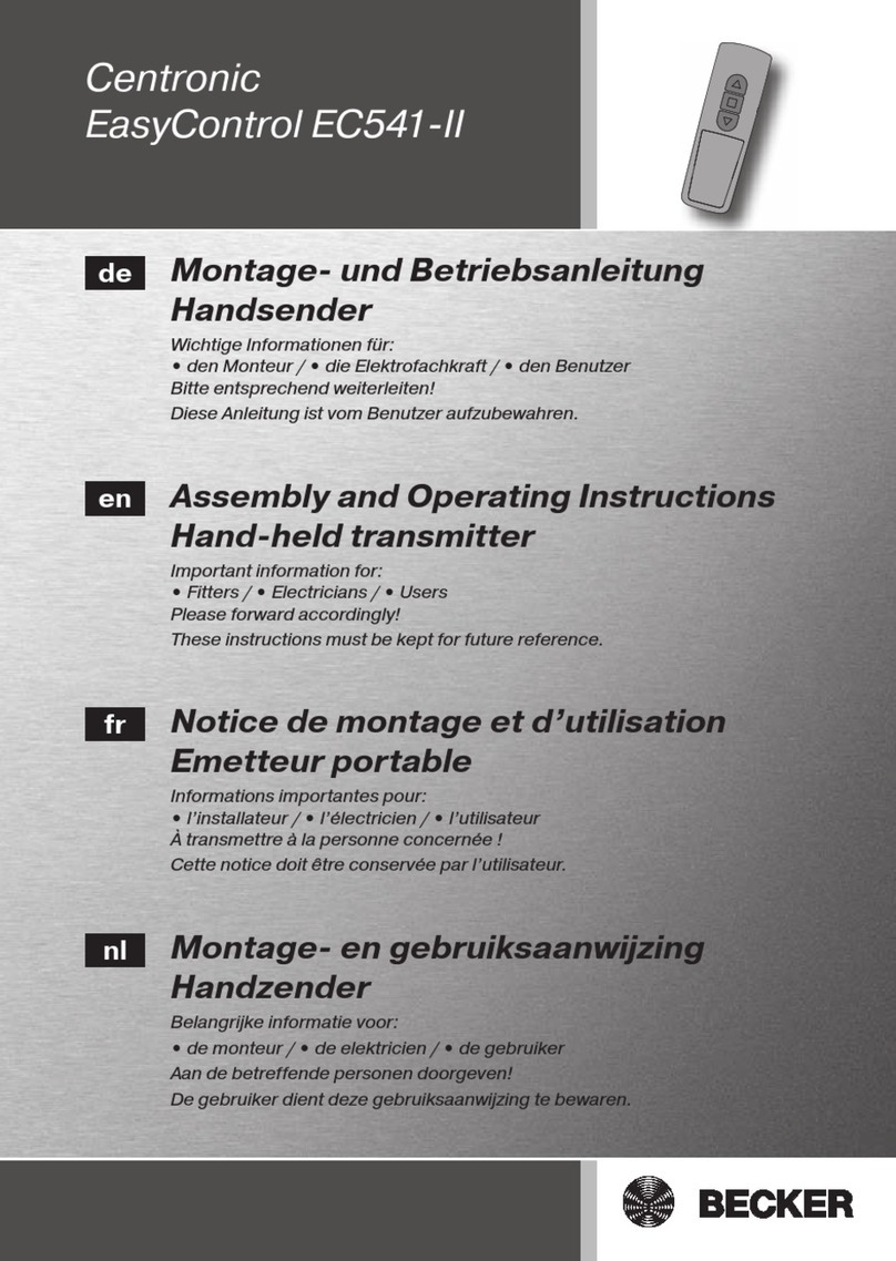 Centronic EasyControl EC541-II User manual