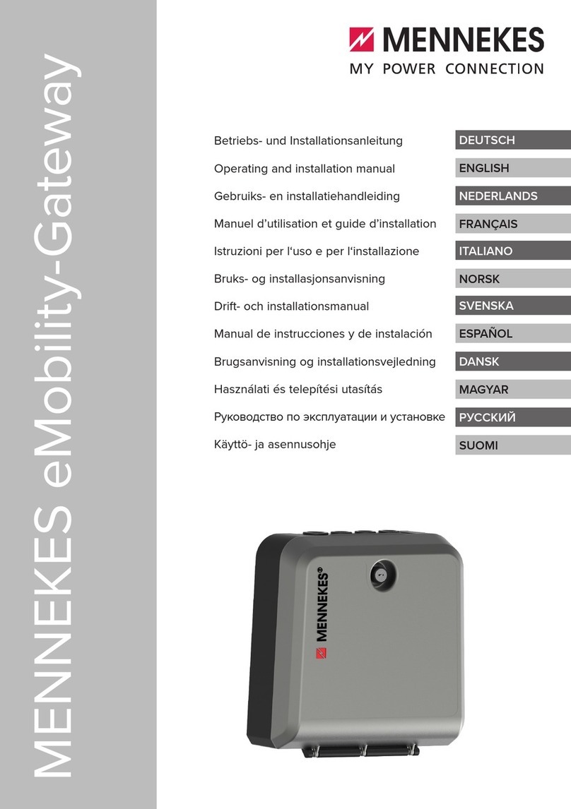 Mennekes eMobility- Gateway OPERATING AND INSTALLATION Manual