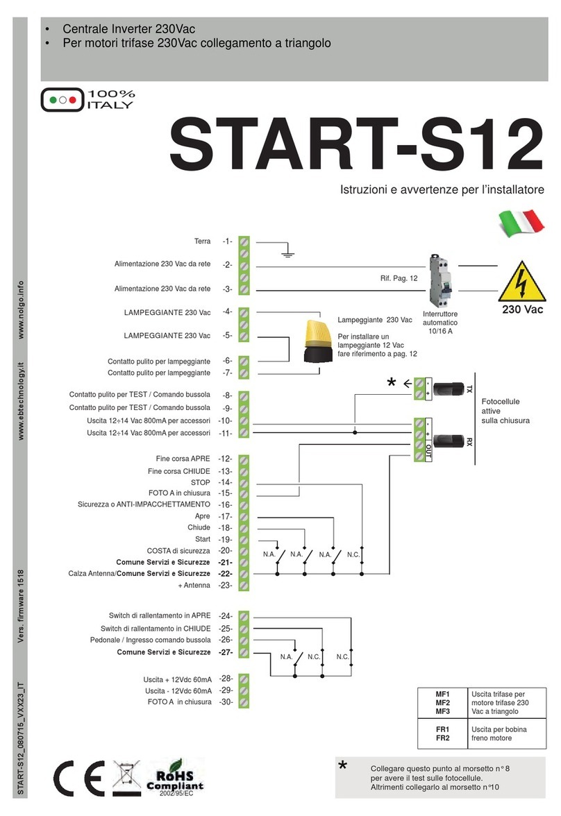 RoHS Compliant START-S12-M Instruction and warnings for the installer