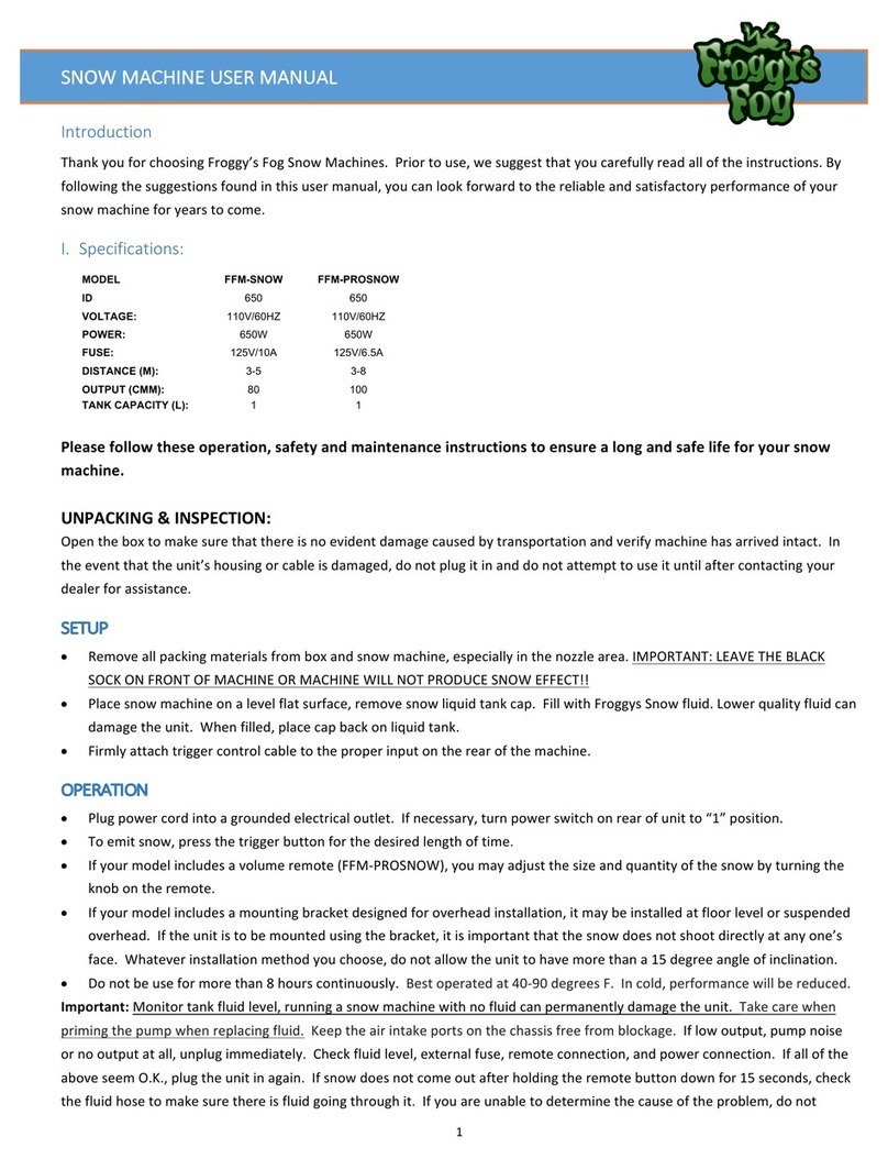 FROGGYS FOG FFM-SNOW User manual