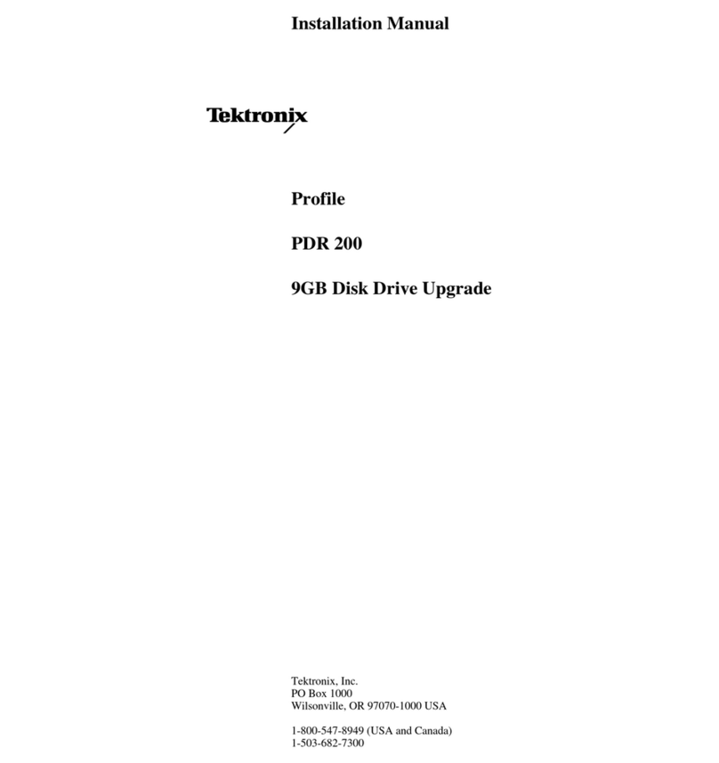 Tektronix Profile PDR 200 Upgrade Installation Instructions