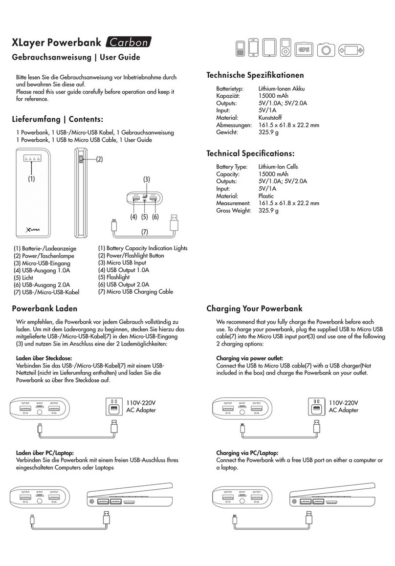 XLAYER Carbon 15000 user guide