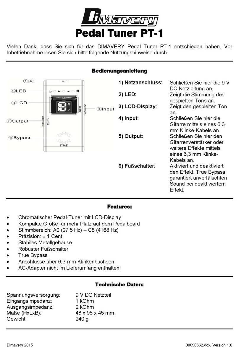 Dimavery PT-1 user manual