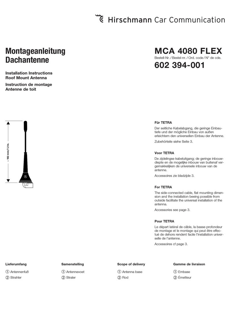 Hirschmann MCA 4080 FLEX installation instructions Hirschmann MCA 4080 FLEX installation instructions