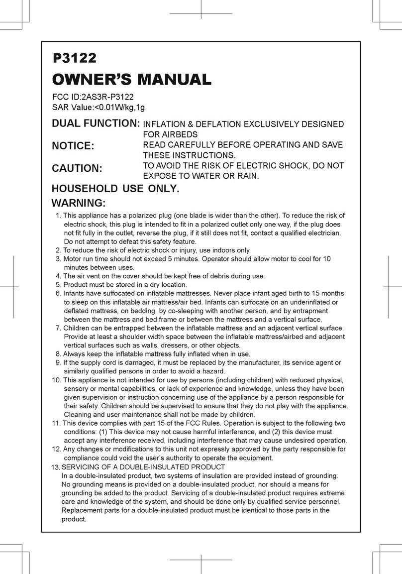 Bestway P3122 owner's manual