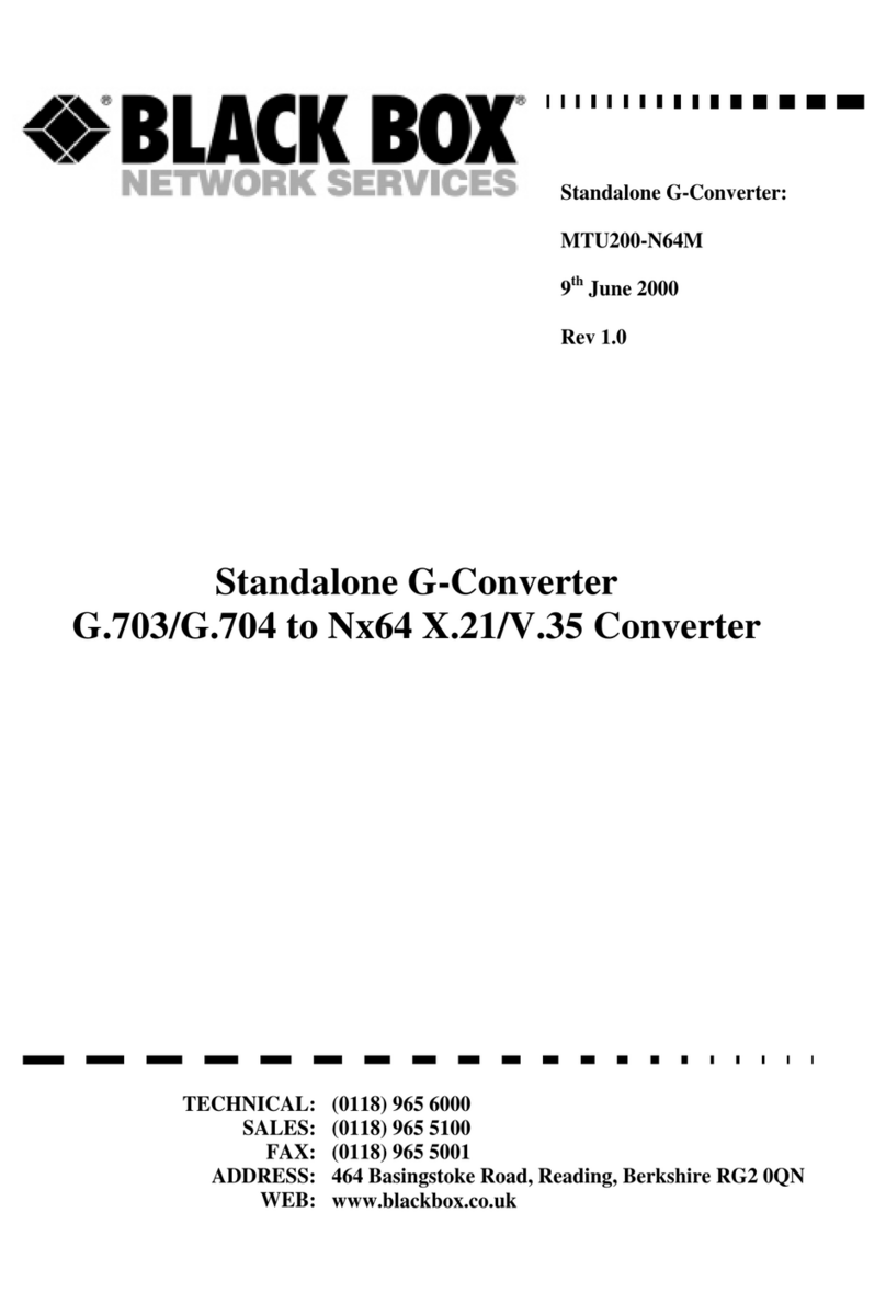 Black Box MTU200-N64M User manual Black Box MTU200-N64M User manual