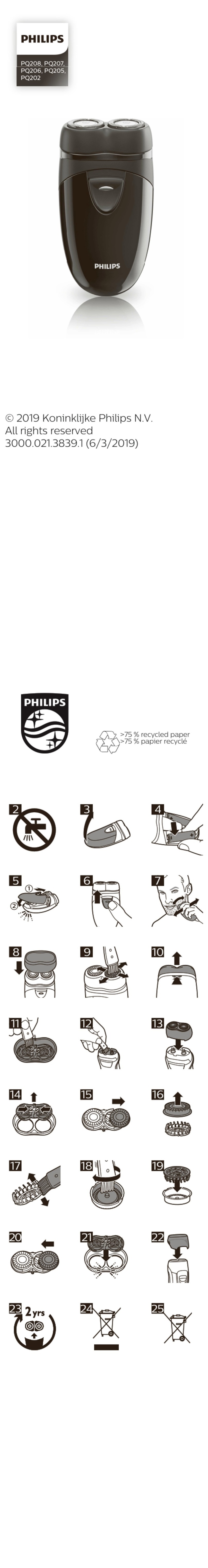 Philips PQ208 User manual Philips PQ208 User manual