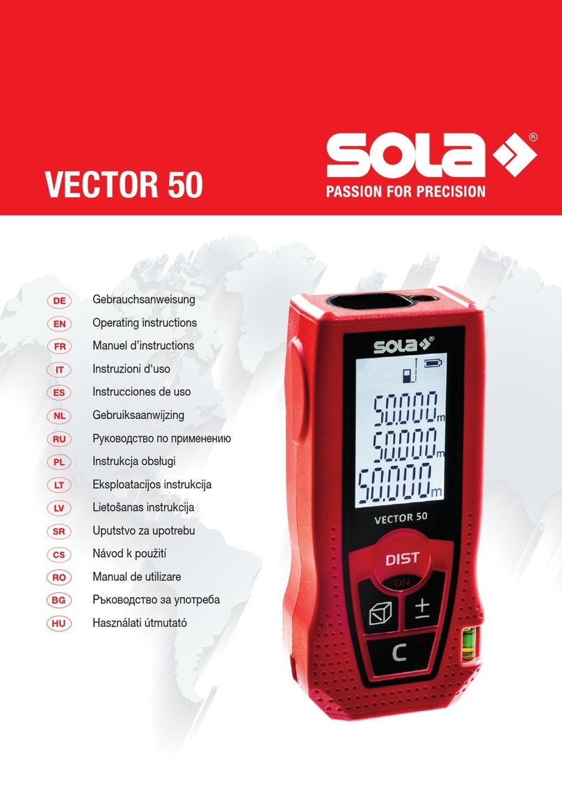 Sola Vector 50 operating instructions