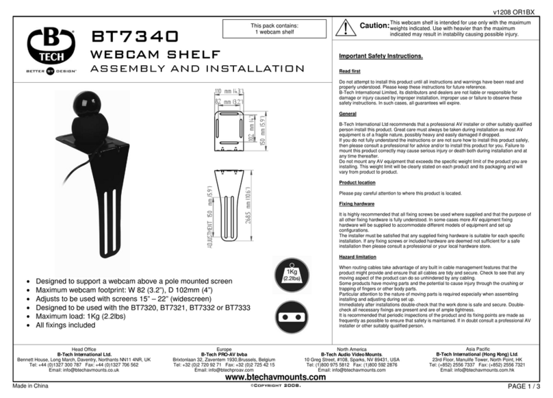 B-Tech BT7340 Instruction Manual