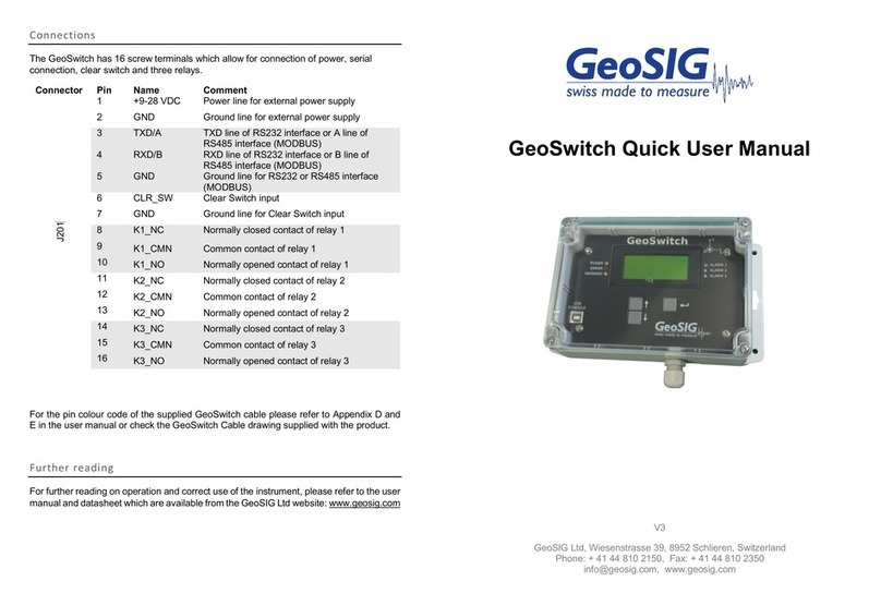 GeoSIG GeoSwitch Quick user manual