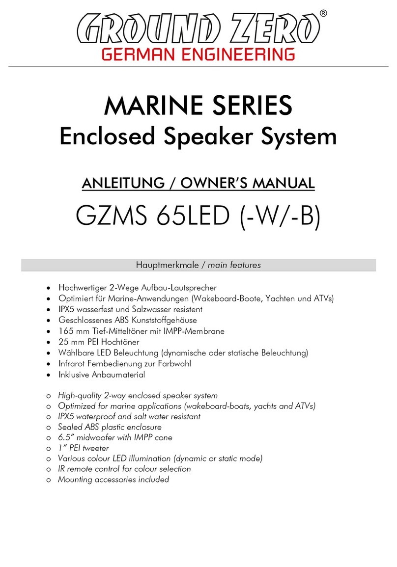 Ground Zero MARINE Series User manual