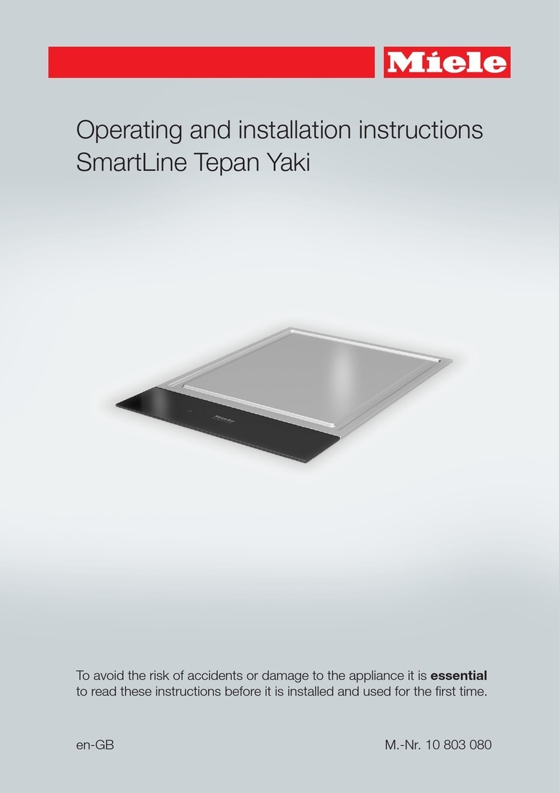 Miele SmartLine Tepan Yaki CS 7632 Operating and installation instructions