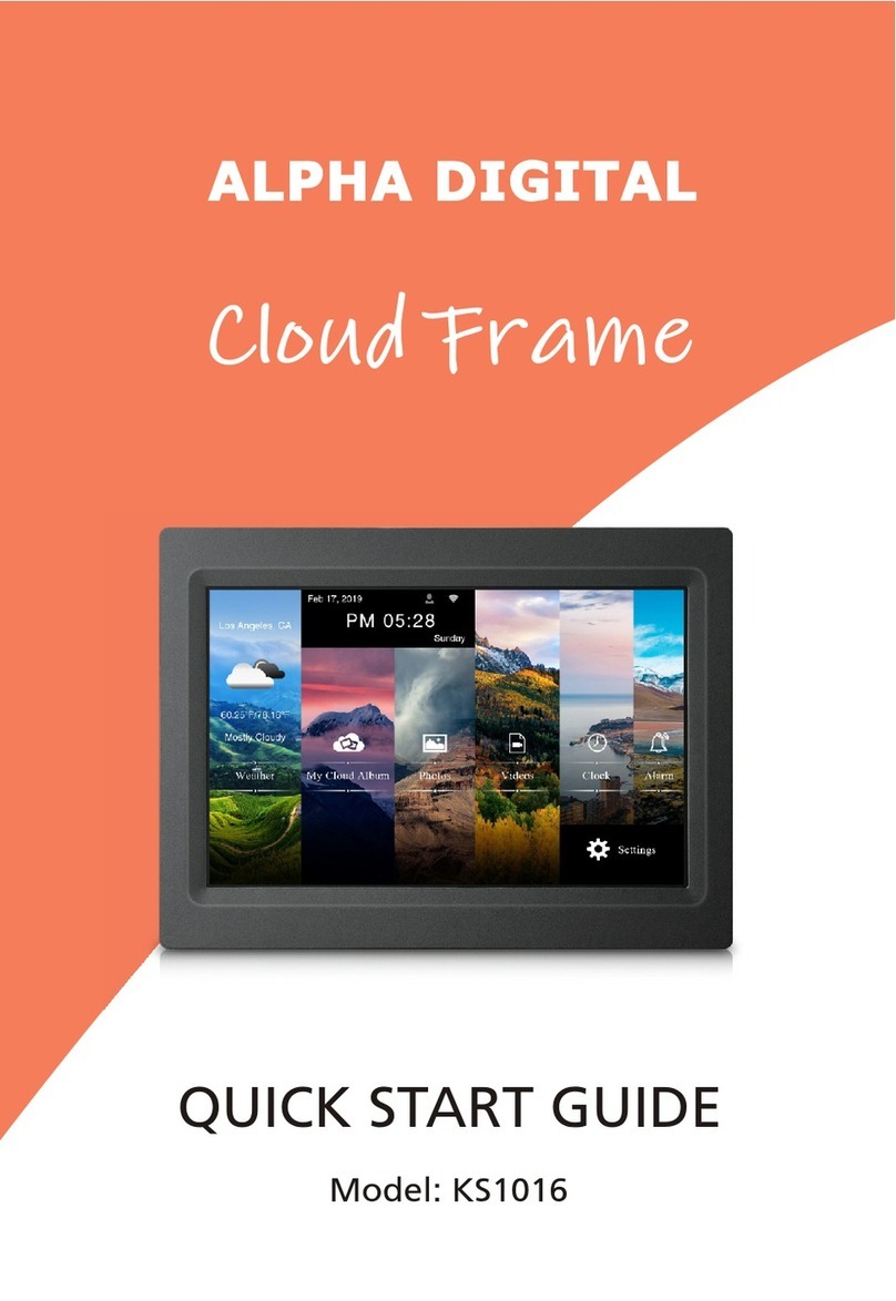 Alpha Digital Cloud Frame KS1016 quick start guide