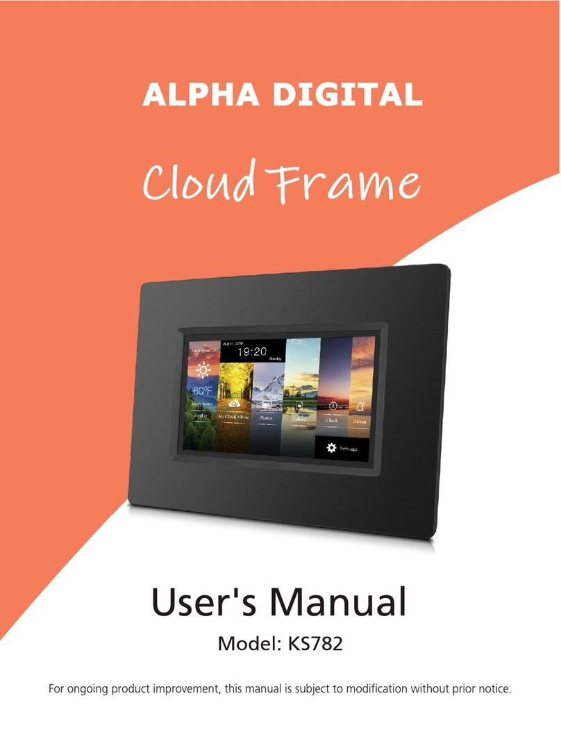Alpha Digital Cloud Frame KS782 user manual