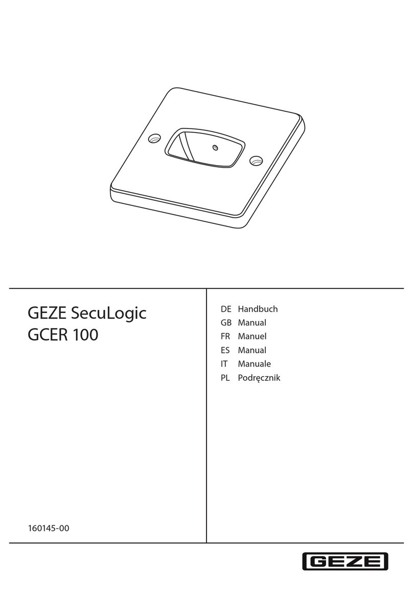 GEZE SecuLogic GCER 100 User manual