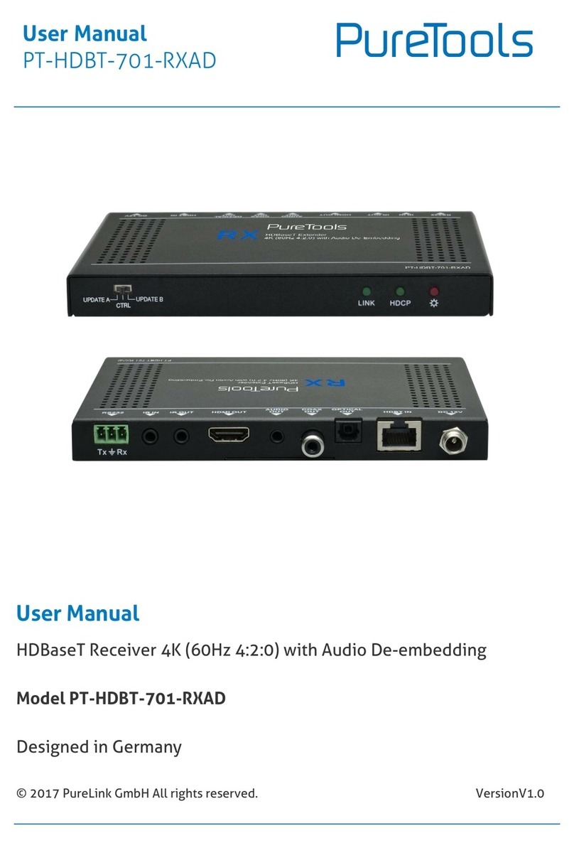 PureTools PT-HDBT-701-RXAD user manual PureTools PT-HDBT-701-RXAD user manual