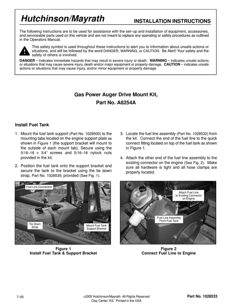 Hutchinson/Mayrath A8254A installation instructions Hutchinson/Mayrath A8254A installation instructions