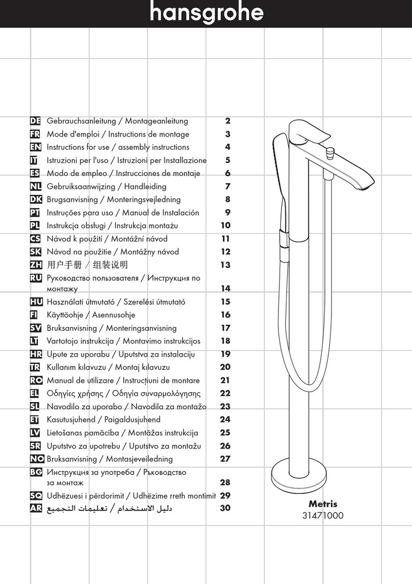 Hans Grohe Metris 31471000 Instructions for use/assembly instructions