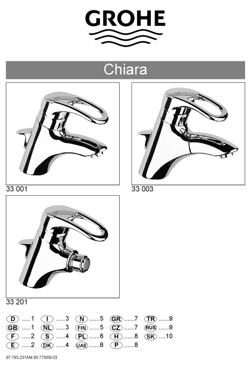 Grohe Chiara Series User manual Grohe Chiara Series User manual