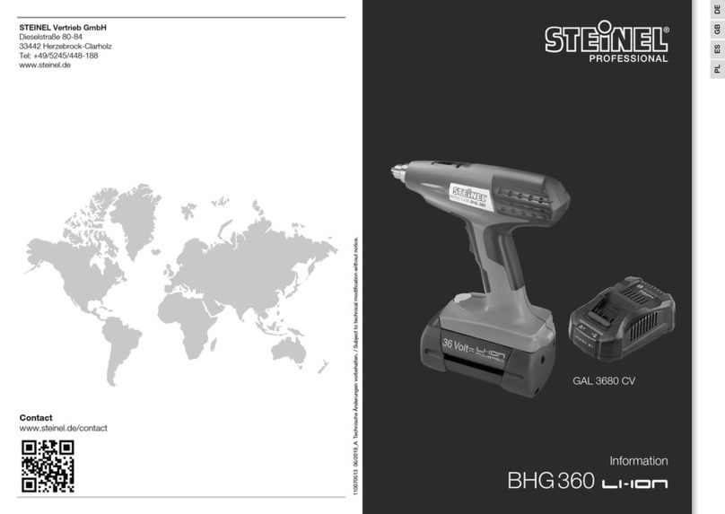 STEINEL BHG 360 Li-Ion Information