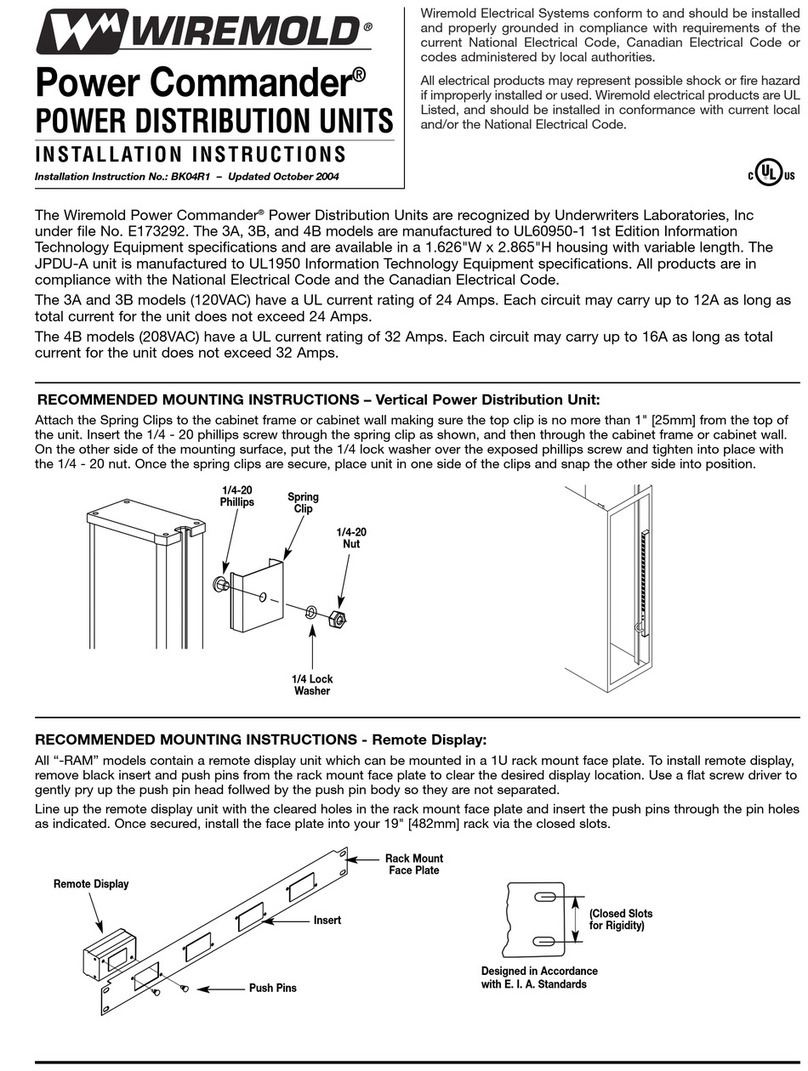 Wiremold Power Commander installation instructions Wiremold Power Commander installation instructions