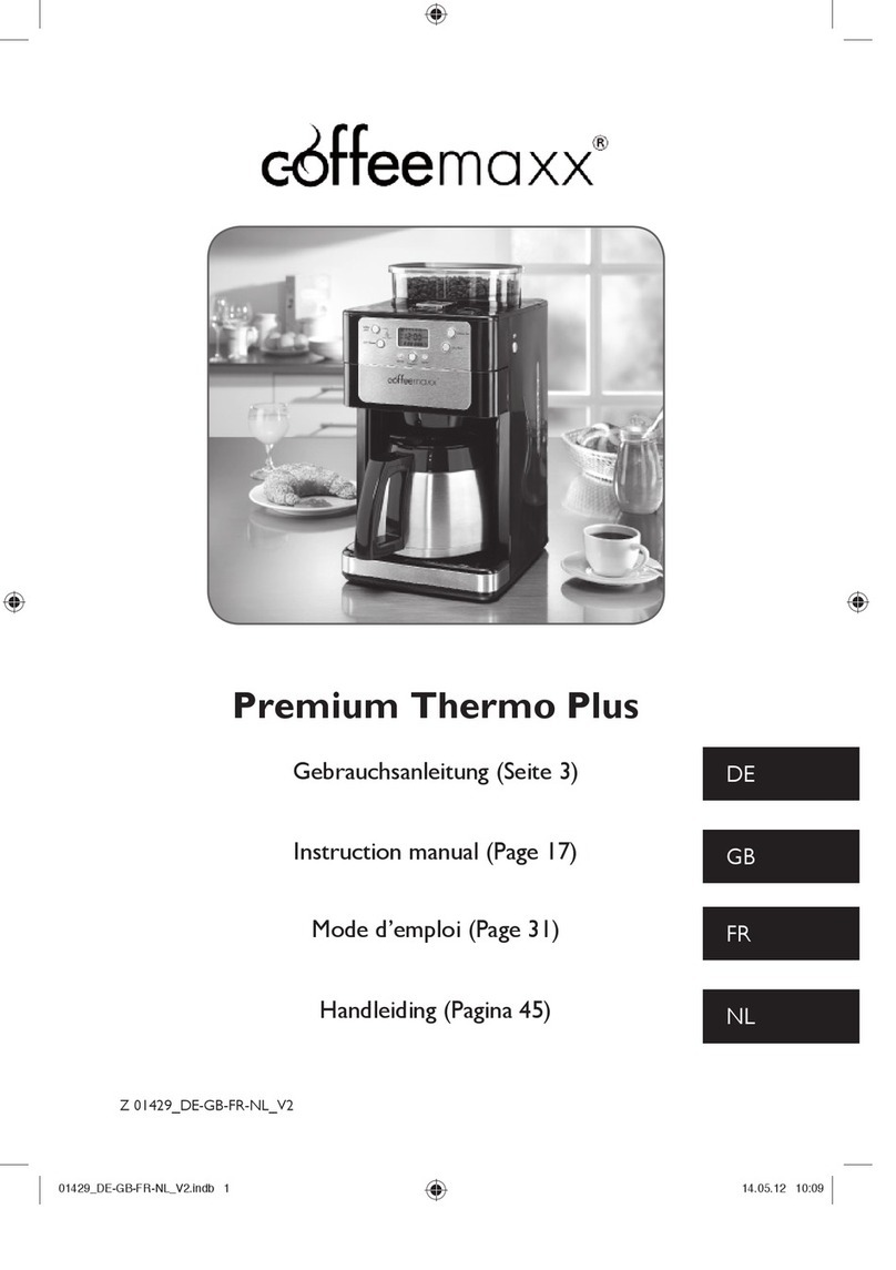 Coffeemaxx Premium Thermo Plus 239456 User manual