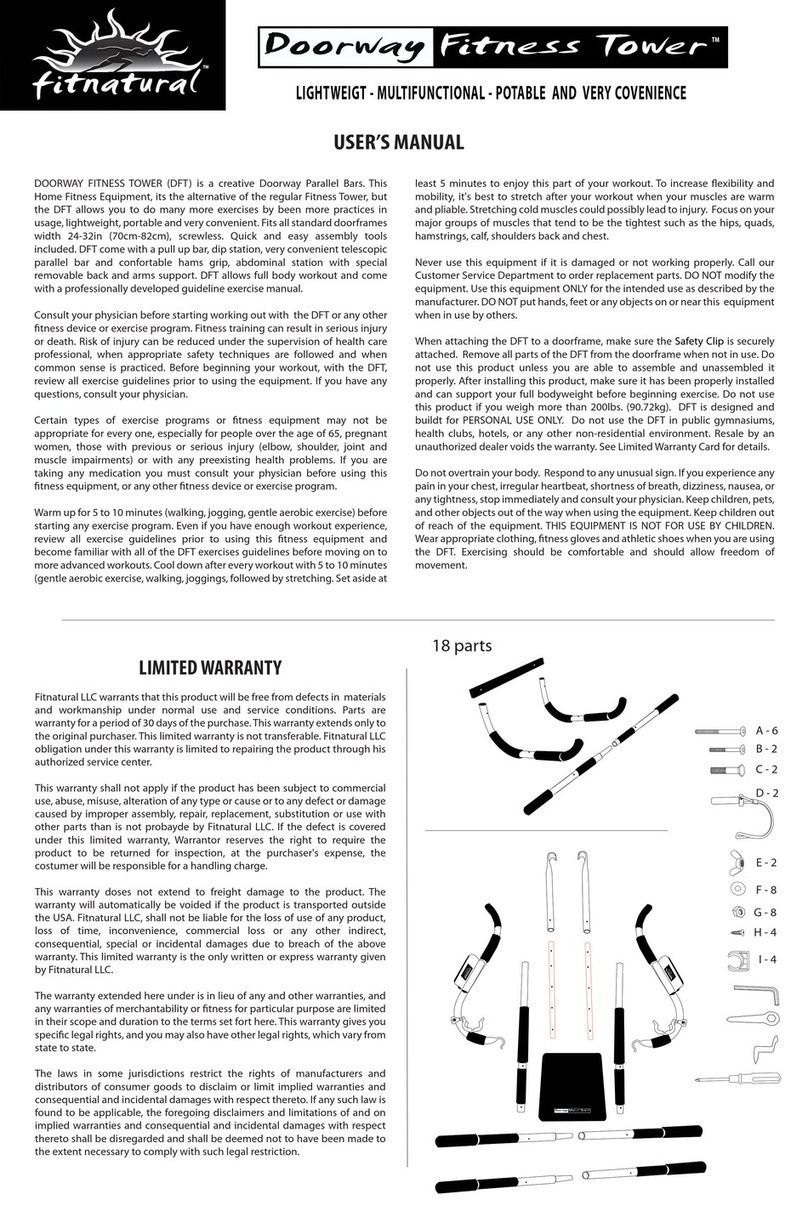 Fitnatural Doorway Fitness Tower user manual