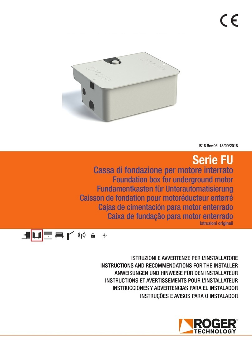 Roger Technology FU Series Operating instructions