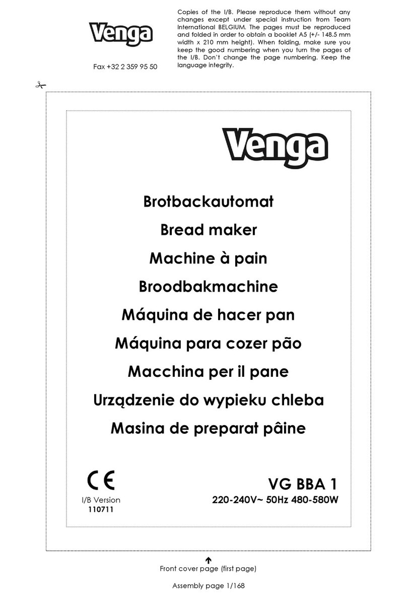 Venga VG BBA 1 operating instructions