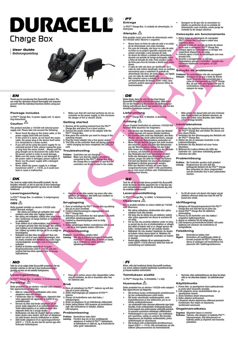 Duracell PS3 User manual Duracell PS3 User manual