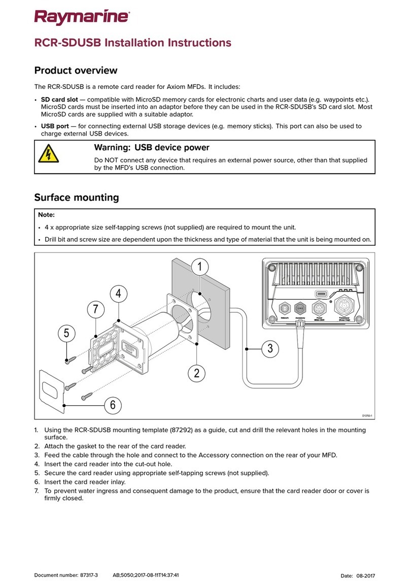 Raymarine RCR-SDUSB installation instructions