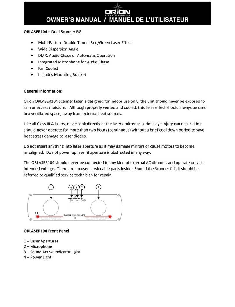 Orion ORLASER104 owner's manual