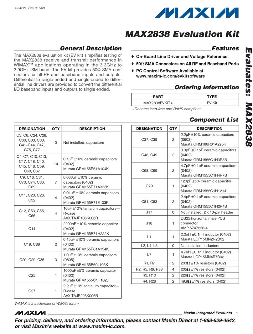 Maxim MAX2838 User manual