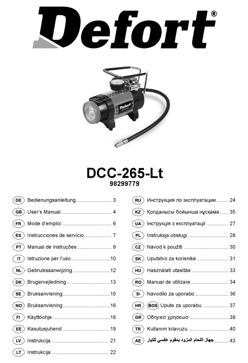 Defort DCC-265-Lt user manual