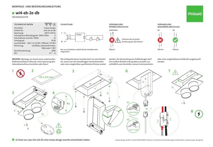 Mawa Design wi4-eb-2e-db Mounting manual