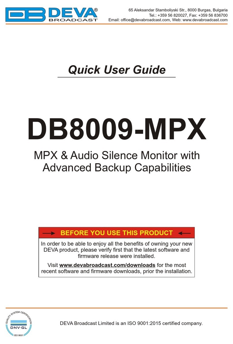 DEVA DB8009-MPX Quick user guide