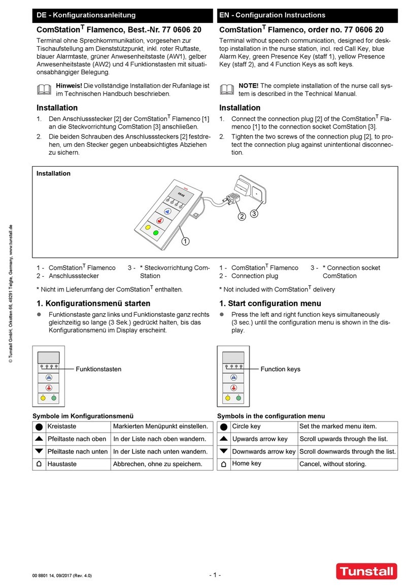 Tunstall ComStationT Flamenco Configuration instructions Tunstall ComStationT Flamenco Configuration instructions