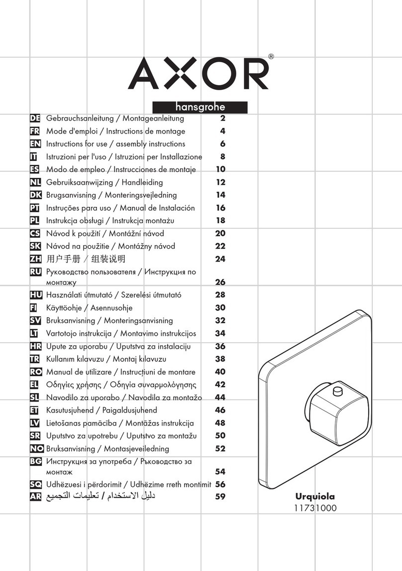 Hans Grohe Axor Urquiola Instructions for use/assembly instructions Hans Grohe Axor Urquiola Instructions for use/assembly instructions
