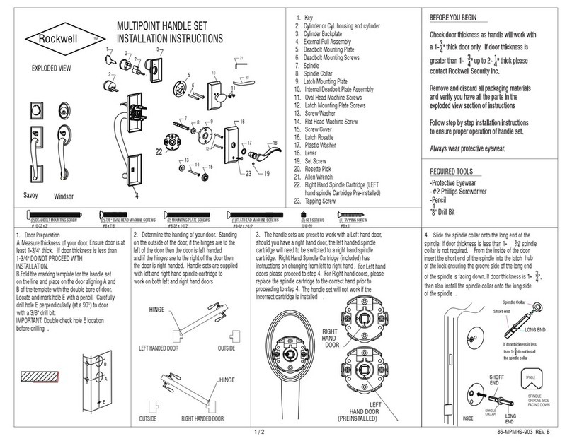 Rockwell Savoy installation instructions