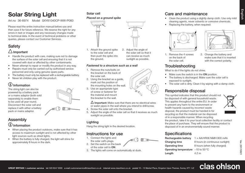 Clas Ohlson SXY81040CP-WW-P060 User manual