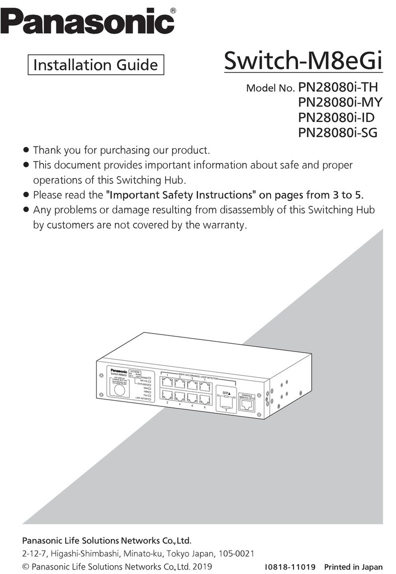 Panasonic Switch-M8eGi Series User manual