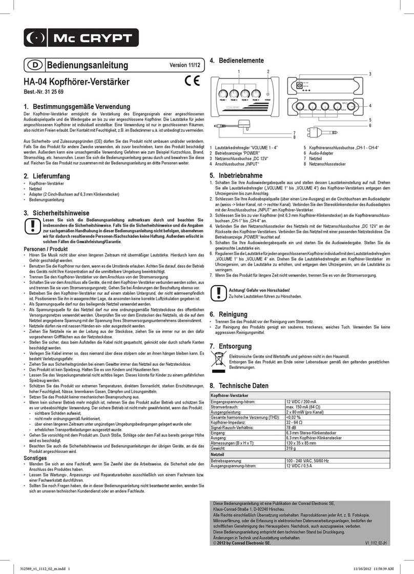 MC Crypt HA-04 operating instructions