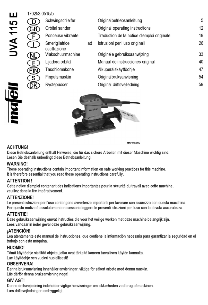 Mafell UVA 115 E Original operating instructions
