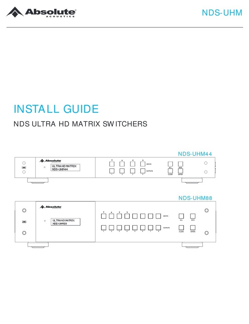 Absolute Acoustics NDS-UHM Series User manual