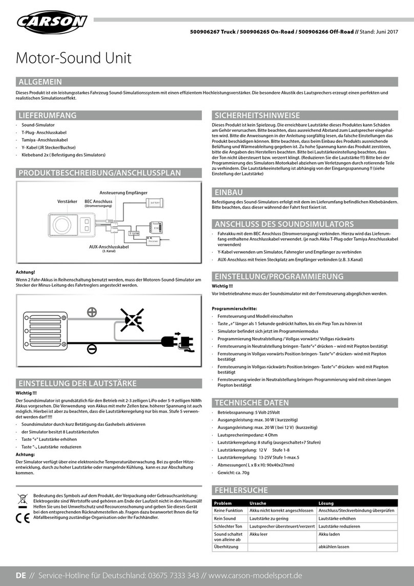 Carson 500906265 On-Road quick guide