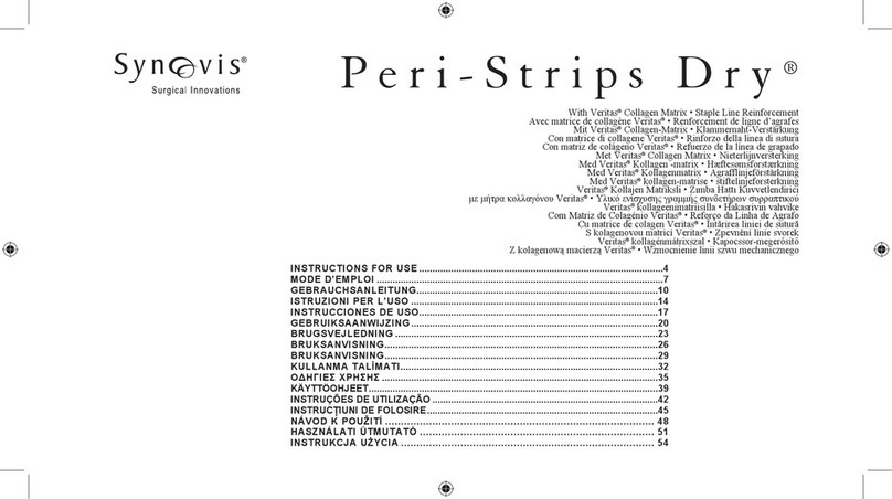 Synovis Peri-Strips Dry Series Instructions for use