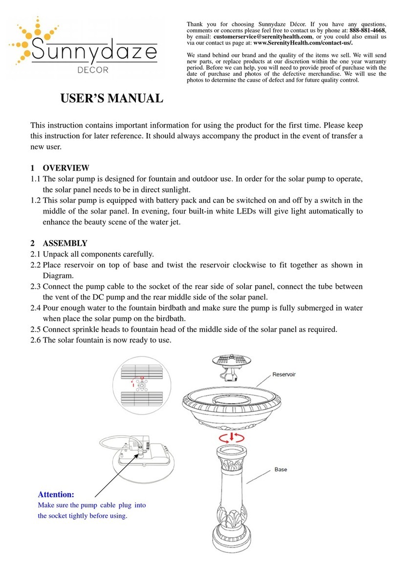 Sunnydaze Decor AMP-F396A user manual
