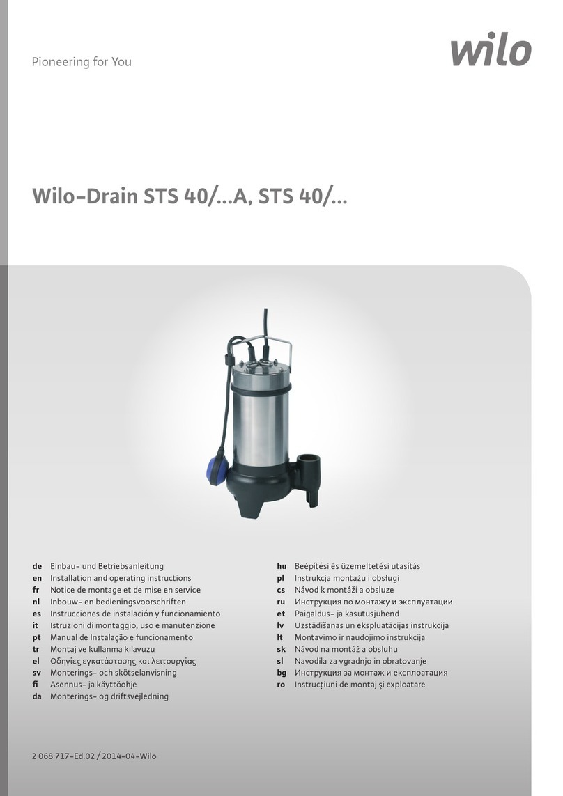 Wilo Wilo-Drain STS 40 Series Installation and operating instructions